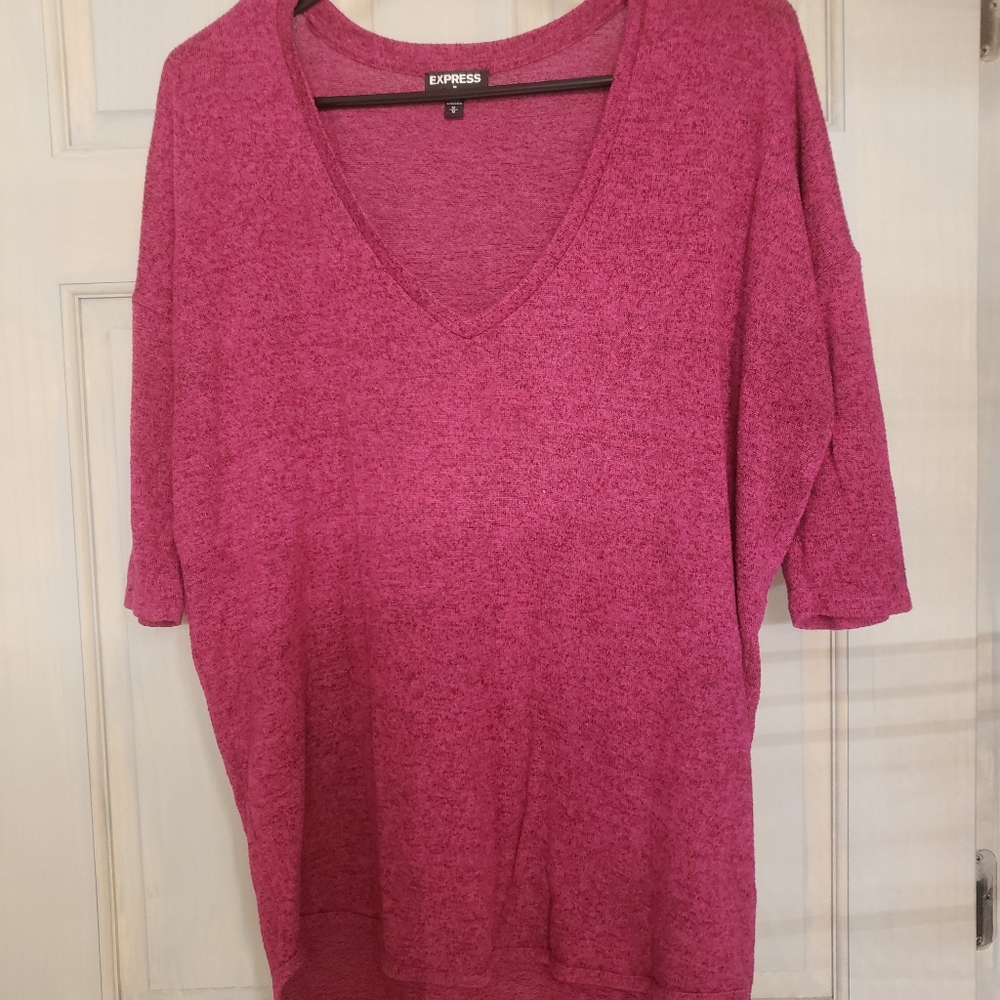 Express Maternity Medium Maroon High/low Top